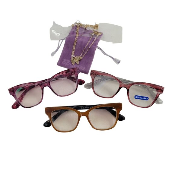 Reader Glasses 2 - +2.50, 1- Blue Light Filter Reader +2.50, Soft Case - Picture 2 of 10